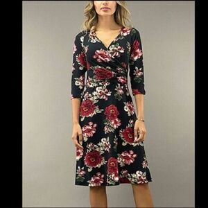 Bella Flore Women’s Surplus Dress sz 3X Stretch NEW #X972